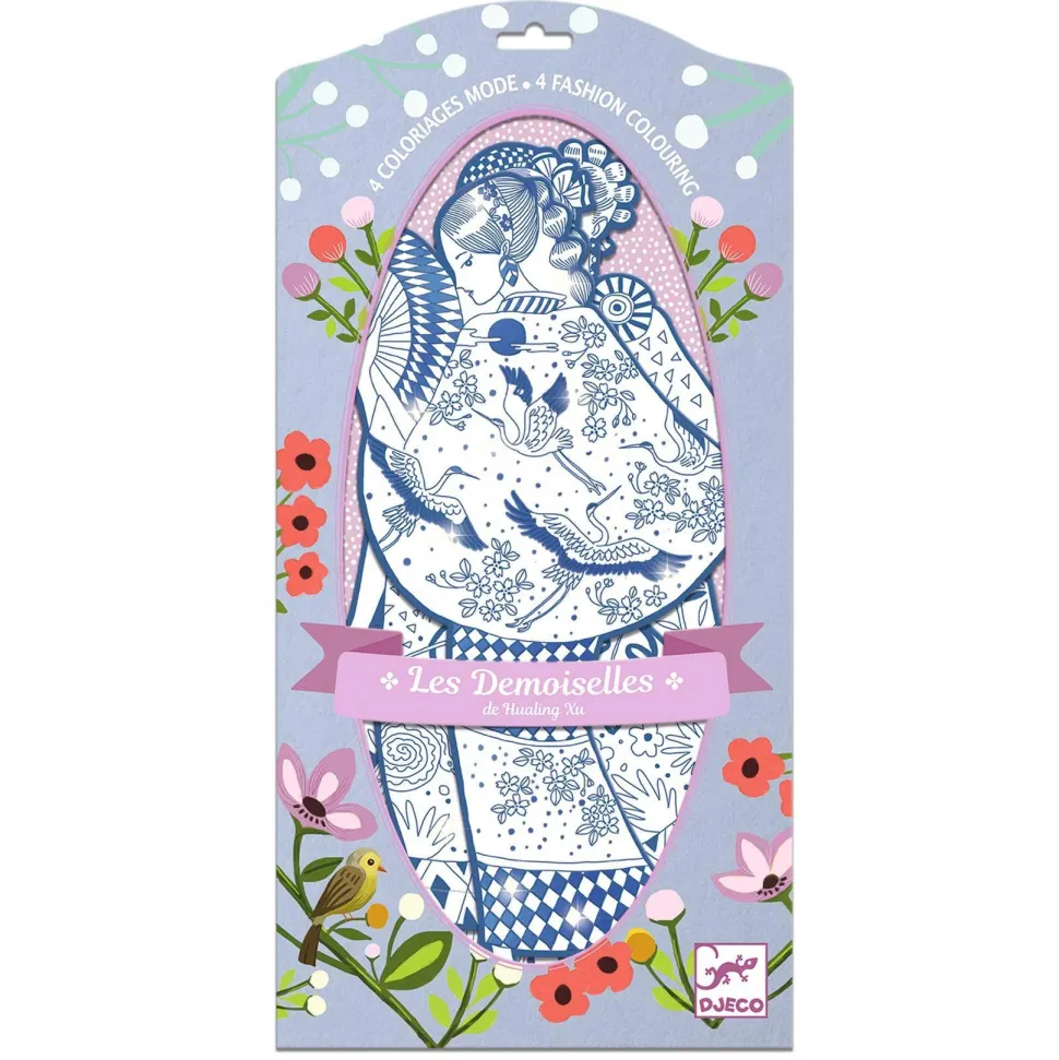 COLORIAGE GRAND FORMAT : Laura & ses amies - LES DEMOISELLES - Djeco