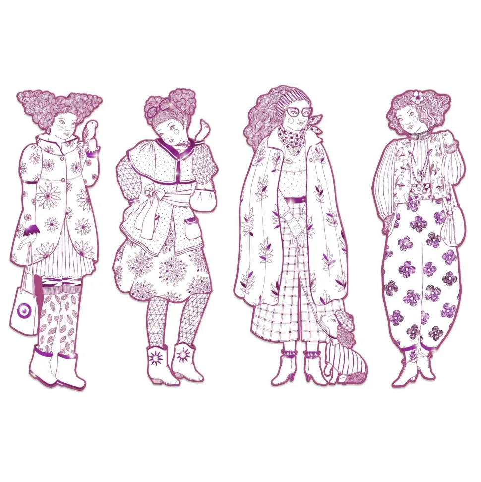 COLORIAGE GRAND FORMAT : Rosemary & ses amies - LES DEMOISELLES - Djeco