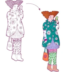 COLORIAGE GRAND FORMAT : Rosemary & ses amies - LES DEMOISELLES - Djeco