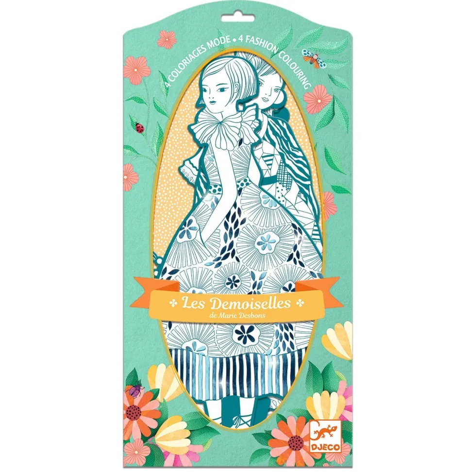 COLORIAGE GRAND FORMAT : Rebekka & ses amies - LES DEMOISELLES - Djeco