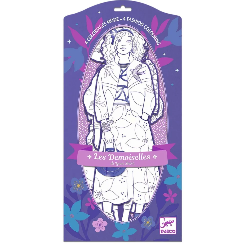 COLORIAGE GRAND FORMAT : Zaho & ses amies - LES DEMOISELLES - Djeco