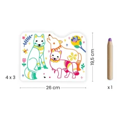 Coloriages à révéler : Familles de la forêt - Djeco