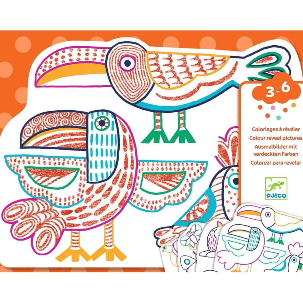 Coloriages à révéler : Familles sauvages - Djeco