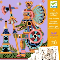 COLORIAGES SURPRISES : Animaux guerriers - Djeco