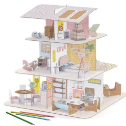 Colorie Assemble Joue : Maison de poupées - Djeco