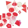 Corps géométriques, transparents (rouge) grands, set de 17 - Eduplay