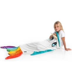 Couverture queue de narval arc-en-ciel - Kanguru