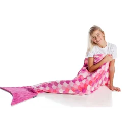 Couverture queue de sirène enfant rose - Kanguru