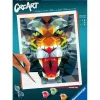 Créart Peinture au numéro : Polygon Tiger - Ravensburger