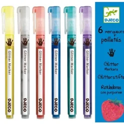 Crayons 6 marqueurs pailletés - Djeco