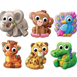 Crea KIT DE MOULAGE: ANIMAUX YEUX RIGOLOS - 4M
