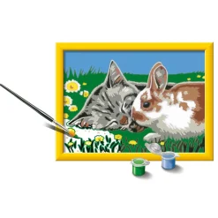 CreArt Kids 13x18cm : Chaton et son compagnon le lapin - Ravensburger