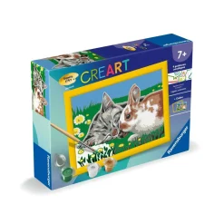 CreArt Kids 13x18cm : Chaton et son compagnon le lapin - Ravensburger