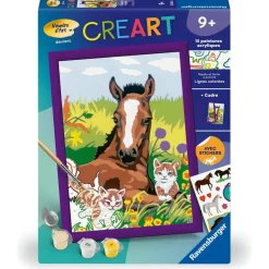 CreArt Kids 18x24cm : Cheval et chatons - Ravensburger