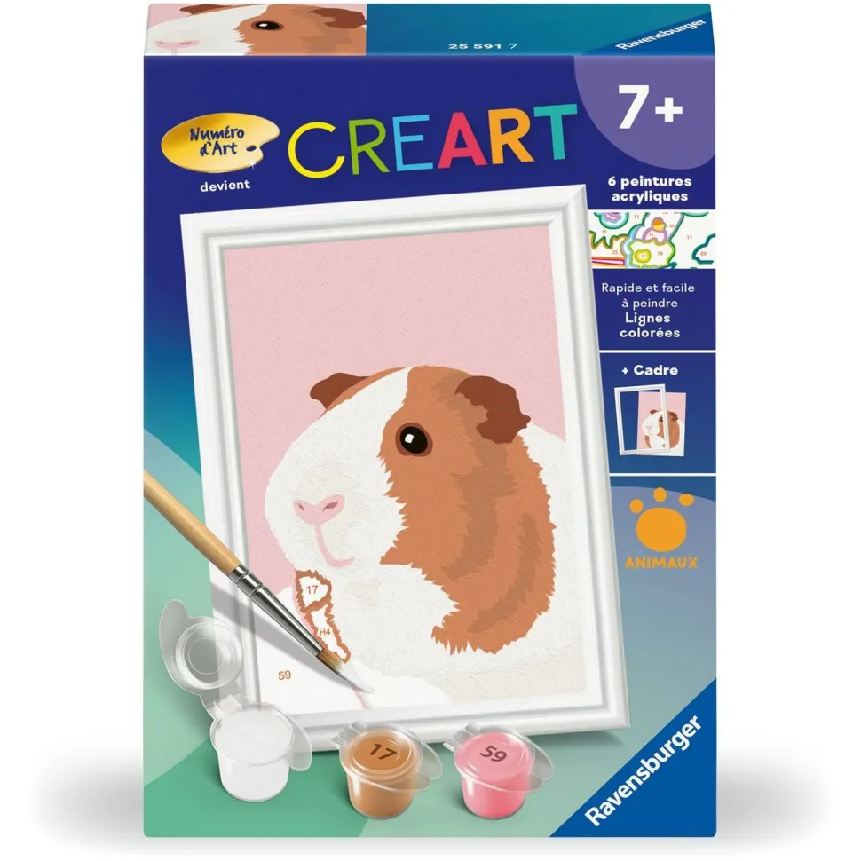CreArt Kids 8x12cm : Cochon dInde - Ravensburger