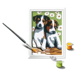 CreArt Kids 8x12cm : Deux petits chiots - Ravensburger