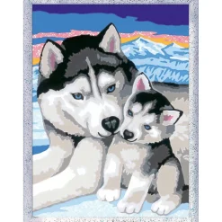 CreArt Kids 18x24cm : Doux bisous de Husky - Ravensburger
