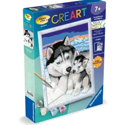 CreArt Kids 18x24cm : Doux bisous de Husky - Ravensburger