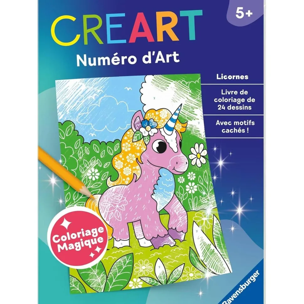 Creart livre de coloriage magique : Licornes - Ravensburger