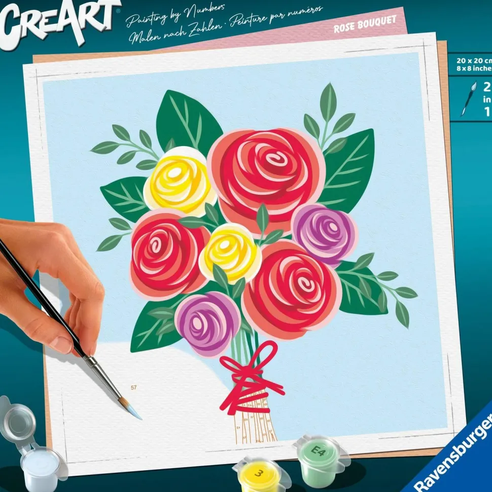 CreArt 20x20cm : Rose Bouquet - Ravensburger