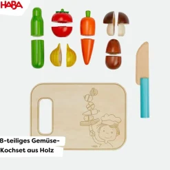 Creative Play – Set de légumes avec planche et couteau - Haba