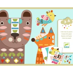 CREER AVEC DU PAPIER : 3 animaux géants - Djeco