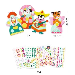 Créer avec des stickers : Brillants - Djeco