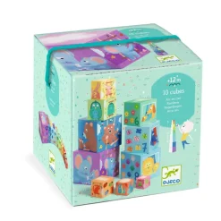 Cubes à empiler : Arc en ciel - Djeco