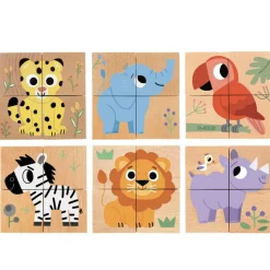 Cubes en bois : Wild and Co - Djeco