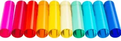 Cylindres en acrylique 10 x 2,5 cm Set de 10 - Eduplay