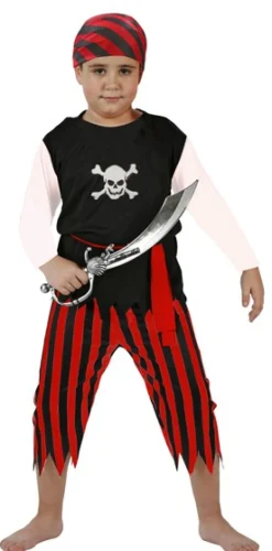 Deguisement Enfant Le Pirate Jambes Rouges - RueDeLaFete
