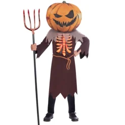 Déguisement Citrouille Effrayante Grosse tête - Enfant - RueDeLaFete