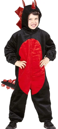 Déguisement De Dragon Noir Et Rouge - Enfant - RueDeLaFete