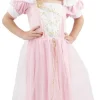 Déguisement De Princesse Rose Avec Tiare - 2/4 ans (86 à 102 cm) - RueDeLaFete