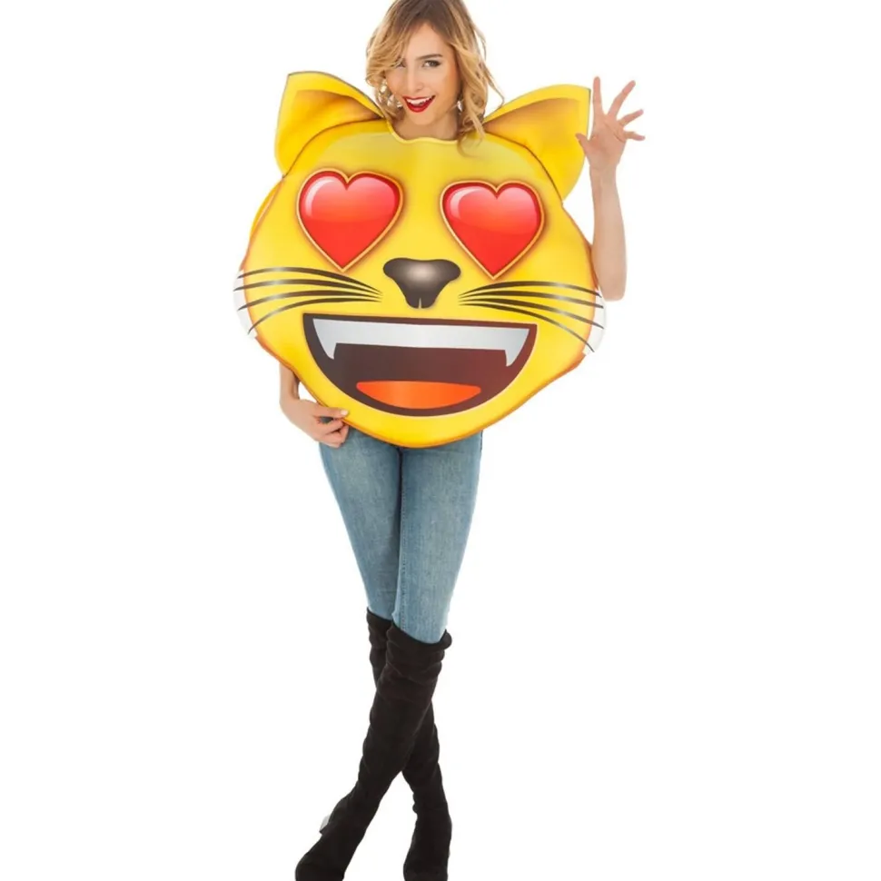 Déguisement Emoji® CHAT coeur, adulte - RueDeLaFete