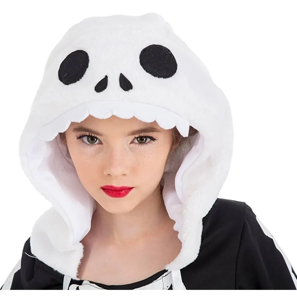 Déguisement Lady Squelette à capuche - enfant - RueDeLaFete