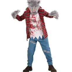 Déguisement loup-garou à chemise - Enfant - RueDeLaFete