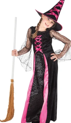 Déguisement Sorcière - Noir et Rose - Enfant - RueDeLaFete
