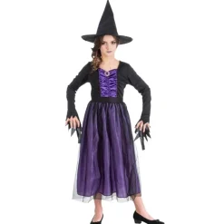 Déguisement Sorcière Agatha violette - enfant - RueDeLaFete