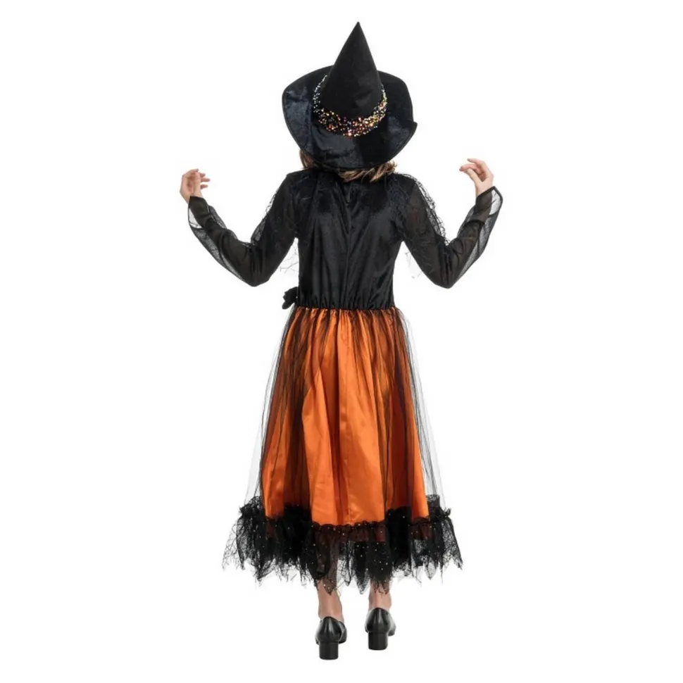 Déguisement Sorcière Lucinda Orange - Fille - RueDeLaFete