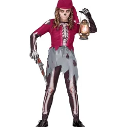 Déguisement Squelette Pirate - Fille - RueDeLaFete