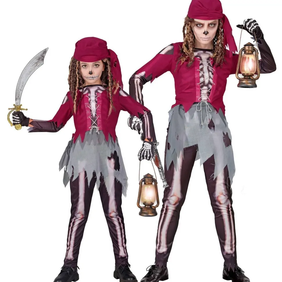 Déguisement Squelette Pirate - Fille - RueDeLaFete