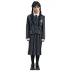 Déguisement Uniforme Noir & Gris Mercredi™ - Fille - RueDeLaFete