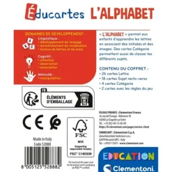 Éducartes : L'alphabet - Clementoni