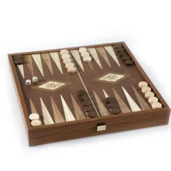 Echecs Backgammon 41Cm en Noyer - Manopoulos
