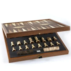 Echecs Backgammon 41Cm en Noyer - Manopoulos