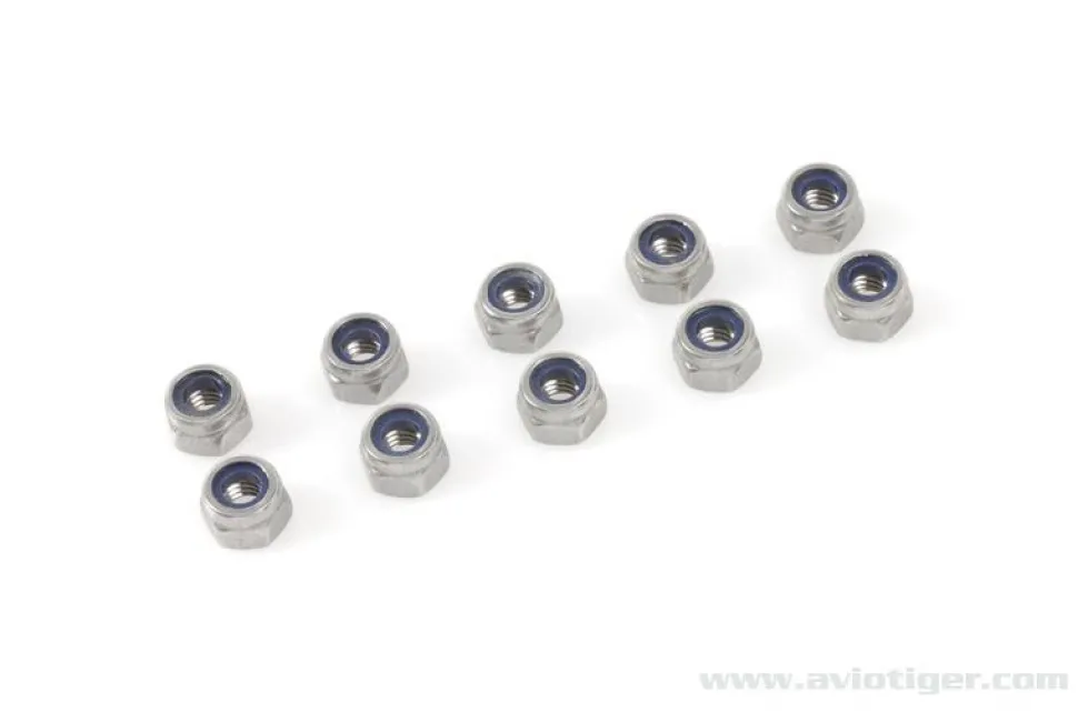 Ecrou Hex Bloquant M5 Inox (10) - GF-0252-003 - Gforce