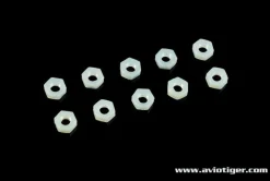 Ecrou Hexagone M4 Nylon (10) - GF-0300-002 - Gforce