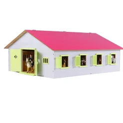 Ecurie de 7 boxes en bois pour chevaux (1:24) - Kids Globe Horses