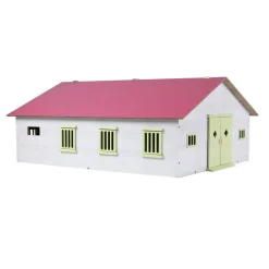 Ecurie de 7 boxes en bois pour chevaux (1:24) - Kids Globe Horses